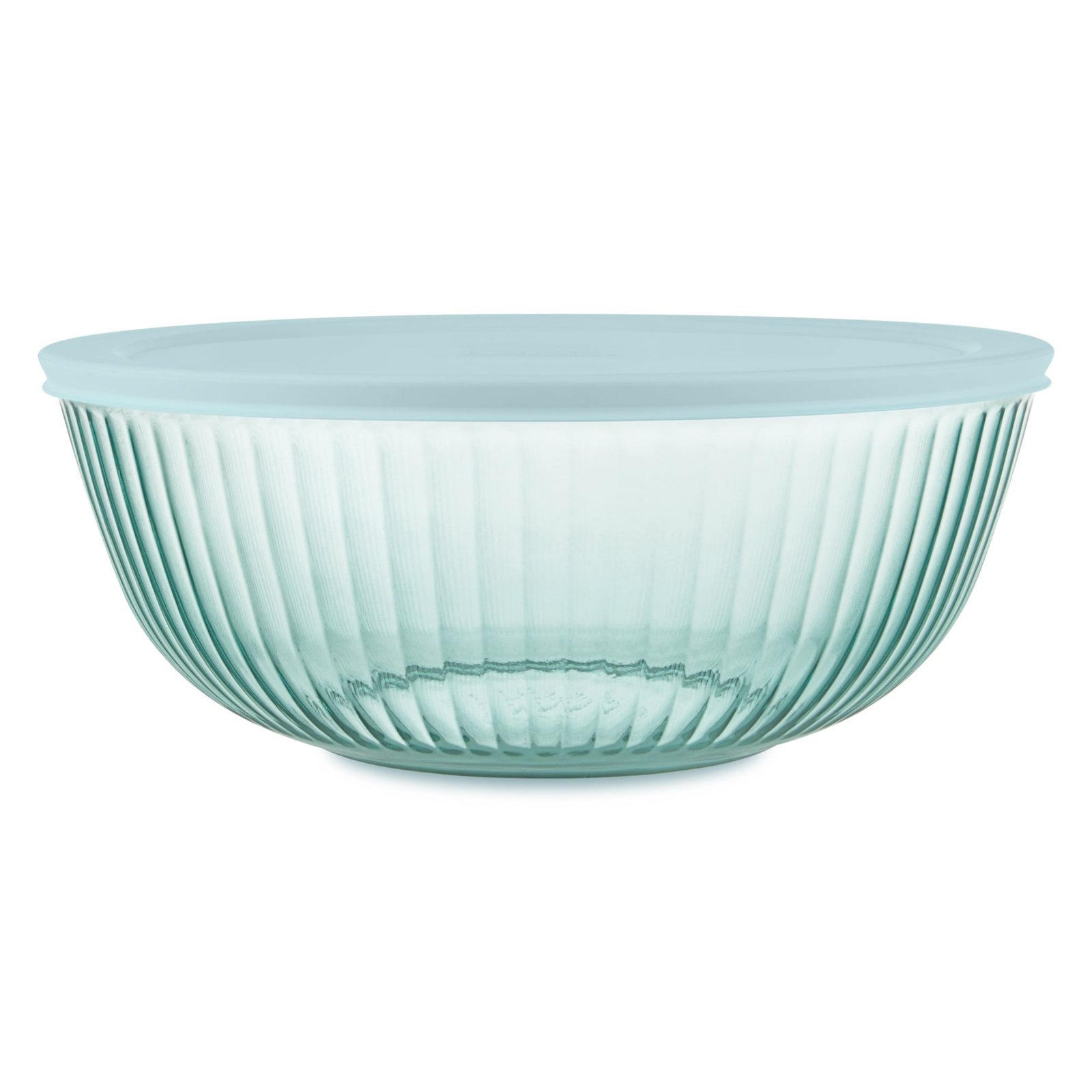 1151464_PY_Sculpted-Aqua_4.5qt-Bowl_AMZ_TGT_WM_DTC_Tile1_217994b4-41da-4461-9bab-c746e2fec987.jpg Kitchen Galaxy Colors Sculpted Tinted 4.5-quart Mixing Bowl with Lid, Aqua - Image 1