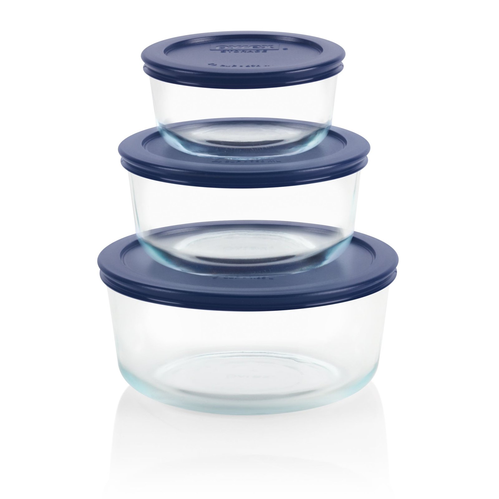 6010170_PY_Storage_Silo_Square_6-Piece_Set_1.jpg Kitchen Galaxy 6-piece Round Glass Food Storage Container Set with Blue Lids - Image 1