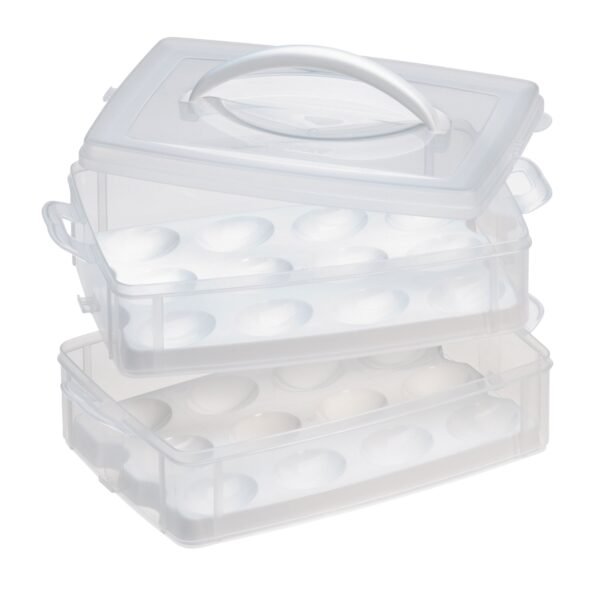 Kitchen Galaxy 2-Layer Food Storage Container with Egg Holder Trays