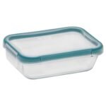Kitchen Galaxy Glass 2-cup Rectangle Food Storage with Plastic Lid
